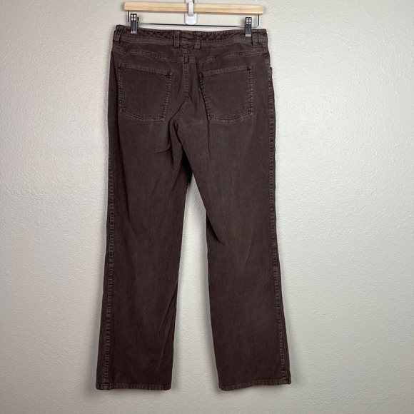 Garnet Hill Corduroy Pants Women Size 6 Brown Straight Leg Casual Everyday - Picture 4 of 10